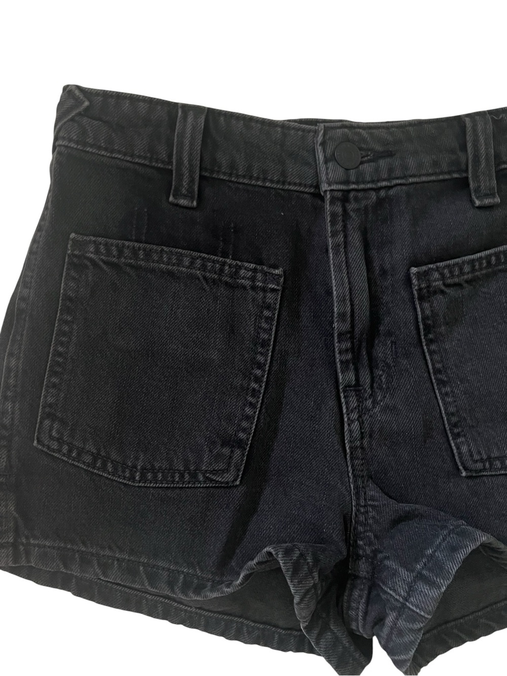 We The Free Free People Black Denim Shorts High Rise Size 25